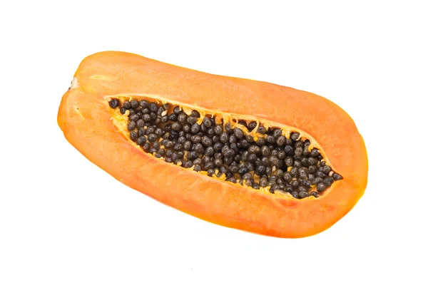 Papaya isolerad på vit — Stockfoto
