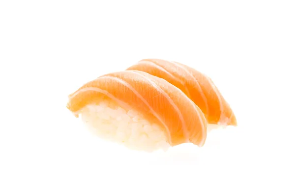 Sushi de salmão isolado em branco — Fotografia de Stock