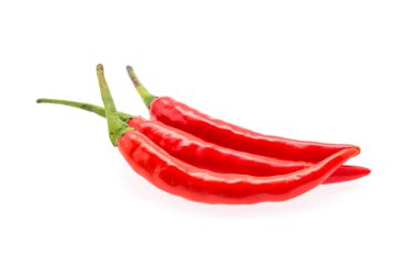 beyaz izole kırmızı biber