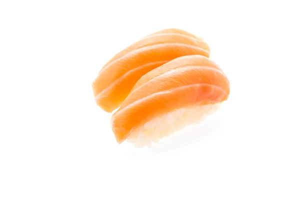 Salmon sushi isolated on white — Stock Photo, Image