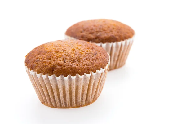 Bananenkuchen isoliert auf weiß — Stockfoto