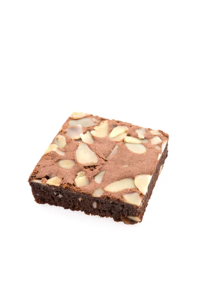 Brownie isolato su bianco — Foto Stock