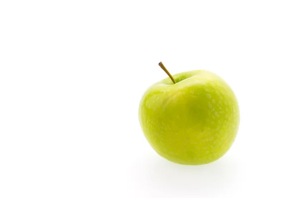 Grüner Apfel isoliert auf weiß — Stockfoto