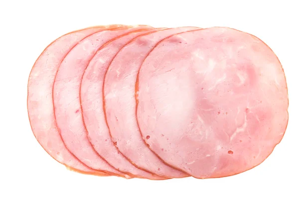 Beyaz izole jambon — Stok fotoğraf