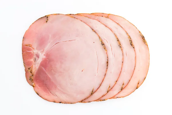 Ham isolated on white — Stock Photo, Image