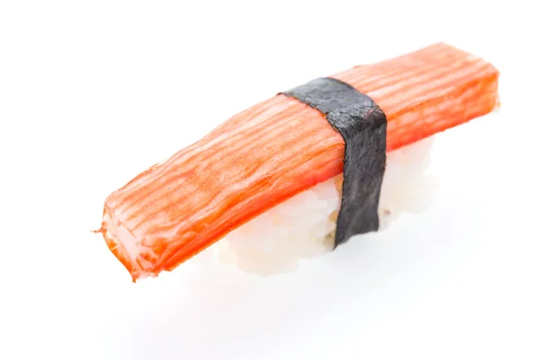 Σούσι καβούρι stick απομονωθεί σε λευκό — Φωτογραφία Αρχείου
