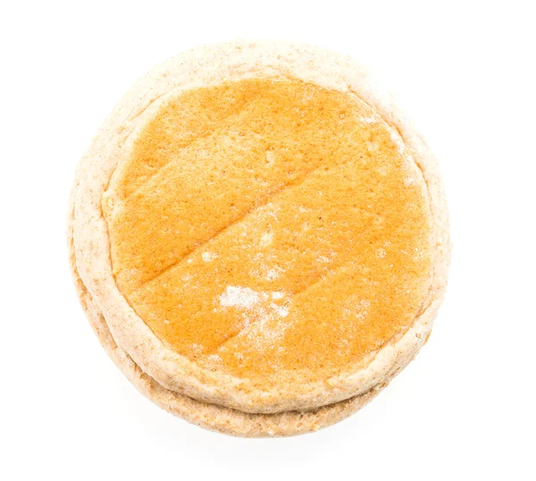 English muffin isolated on white — Stock Photo, Image