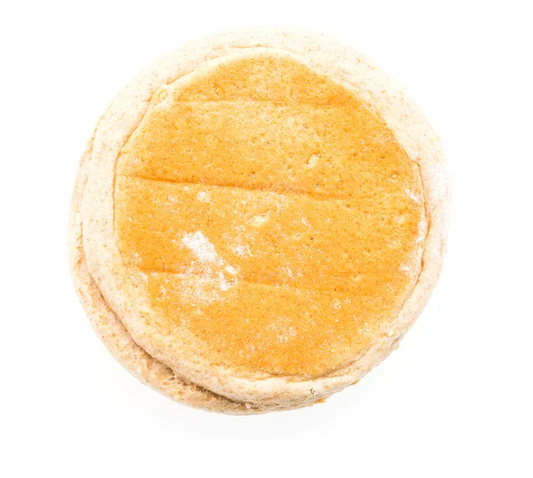 İngiliz muffin beyaz izole — Stok fotoğraf
