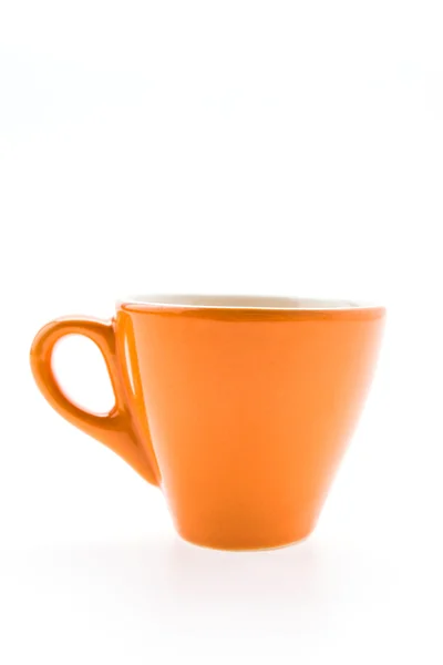 Taza naranja aislada en blanco — Foto de Stock