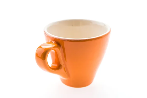 Taza naranja aislada en blanco — Foto de Stock