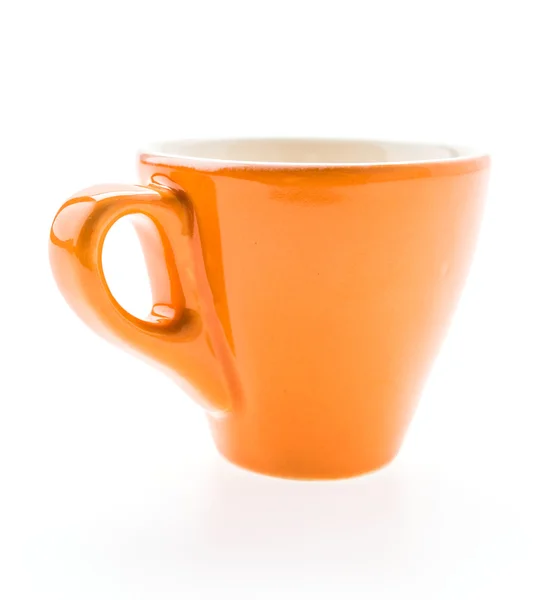 橙杯上白色隔离 — 图库照片