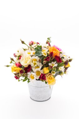 çiçek buketi beyaz izole