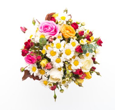 çiçek buketi beyaz izole