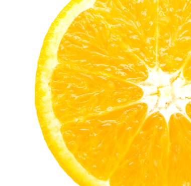 Beyaz üzerine izole edilmiş turuncu