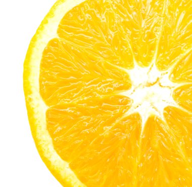 Beyaz üzerine izole edilmiş turuncu