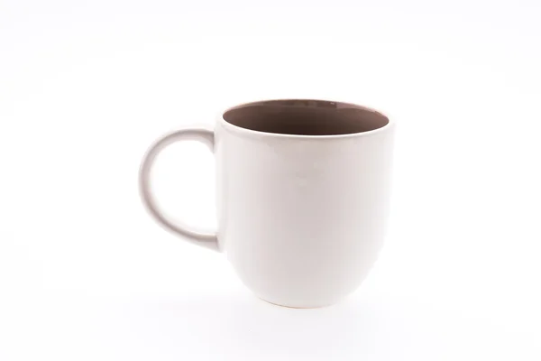 Tazza di caffè bianco isolato su bianco — Foto Stock