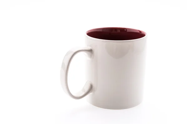 Tasse de café blanc isolé sur blanc — Photo