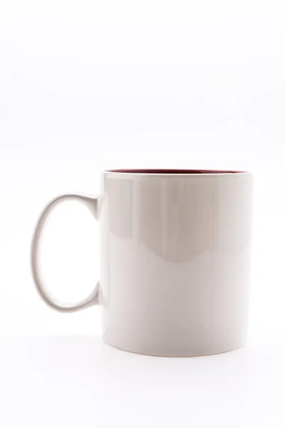Witte koffiekopje geïsoleerd op wit — Stockfoto