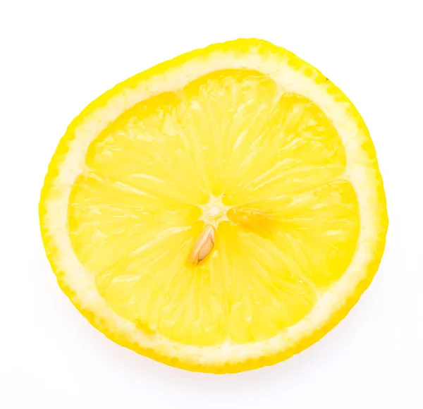 白で単離されたレモン — ストック写真