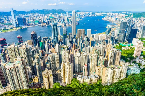 Victoria Harbour i Hongkong. — Stockfoto