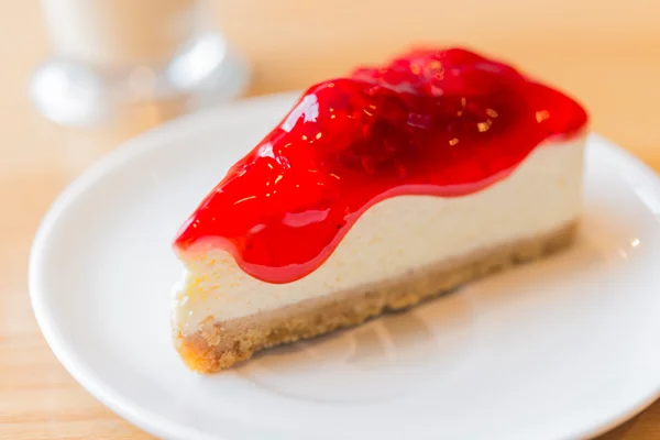 Torta di formaggio alla fragola — Foto Stock