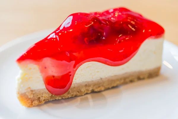 Aardbeien cheesecake — Stockfoto