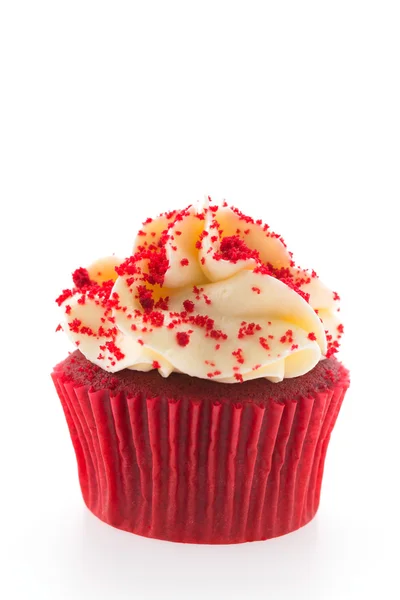 Rood fluweel cupcake — Stockfoto