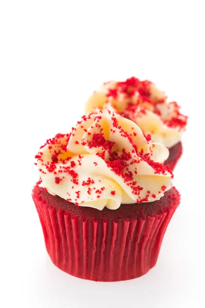 Cupcakes en velours rouge — Photo