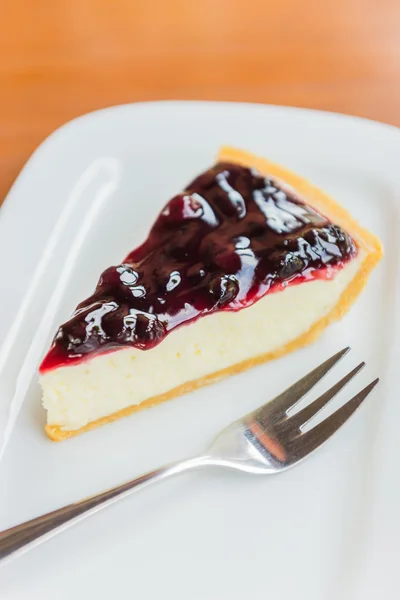 Blaubeerkäsekuchen — Stockfoto