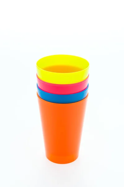 Colorful plastic glass — Stock Photo, Image