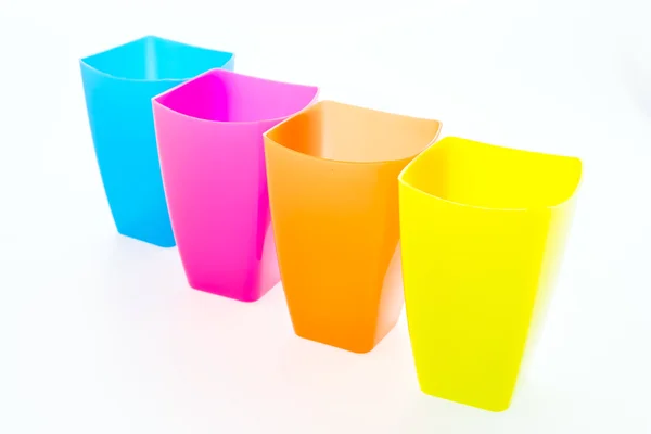 Verre plastique coloré — Photo