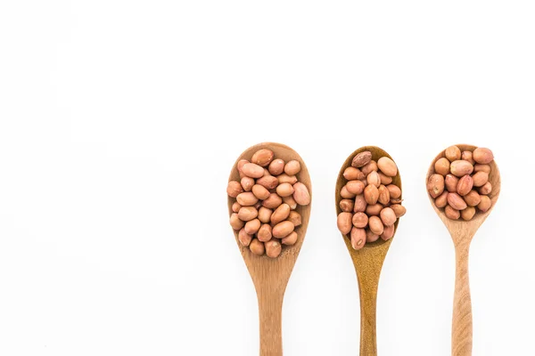 Peanuts in spoon — Stock Photo, Image