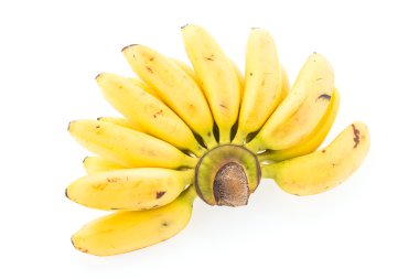 Beyaz arkaplanda izole edilmiş muz