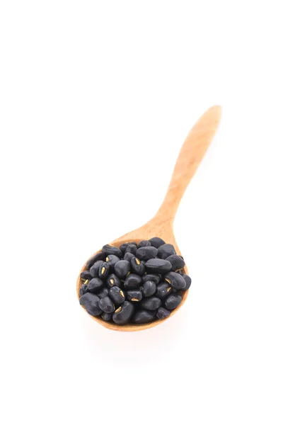 Black beans isolated on white background — Stock Photo, Image