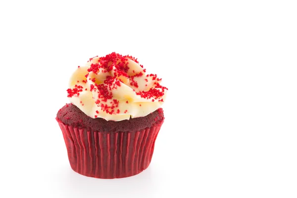 Cupcake de veludo vermelho — Fotografia de Stock