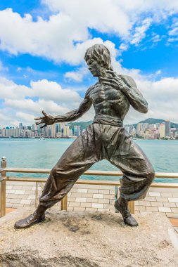 Bruce Lee statue clipart