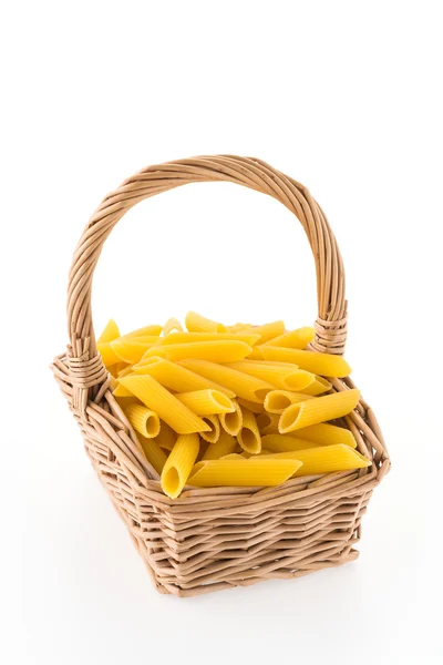 Pasta in basket — Stock Photo, Image