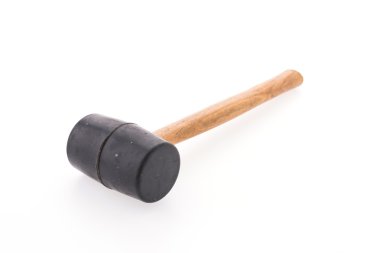 Çekiç beyaz arkaplanda izole edildi