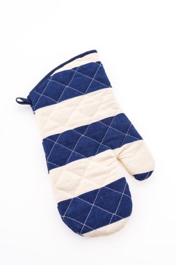 Beyaz arka plan üzerinde izole mutfak fırın eldiveni