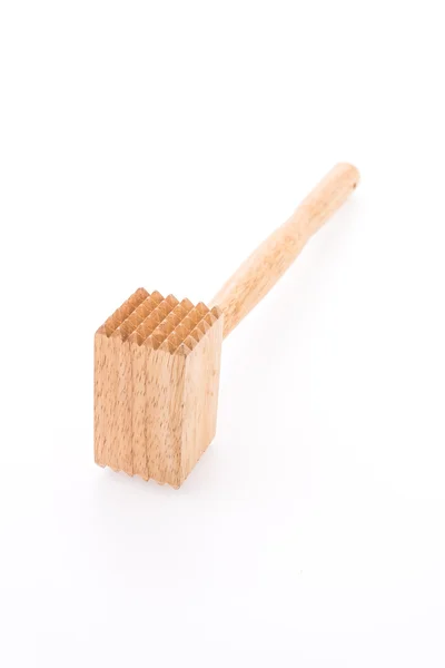 Meat wood hammer isolated on white background — Stock Photo, Image