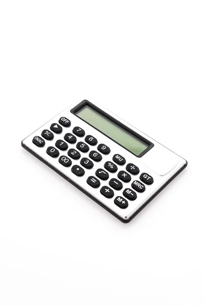 Calcolatrice isolata su sfondo bianco — Foto Stock
