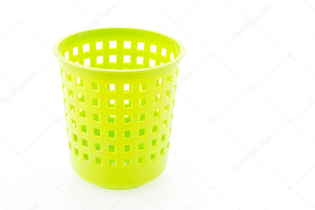Plastic basket isolated on white background