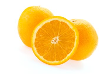 Beyaz üzerine izole edilmiş turuncu