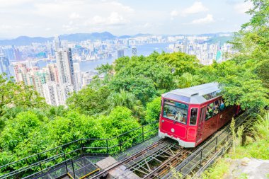 turistik tramvay zirvesinde, hong kong 