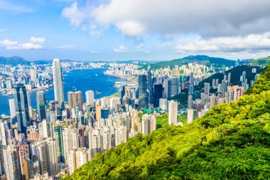 Hong kong-Ağustos 8: victoria Limanı Ağustos 8 sahne, 