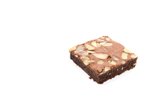 Brownie isolato su bianco — Foto Stock