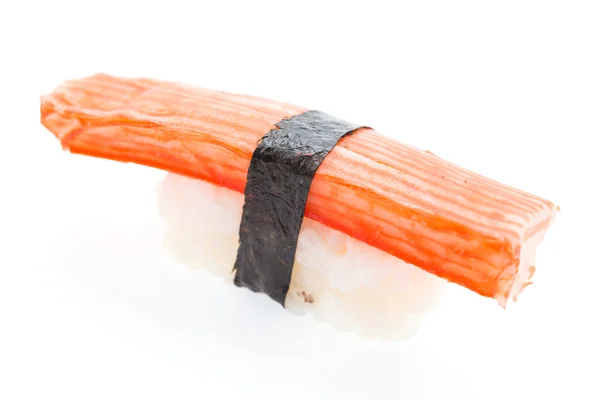 Palo de cangrejo de sushi aislado en blanco — Foto de Stock