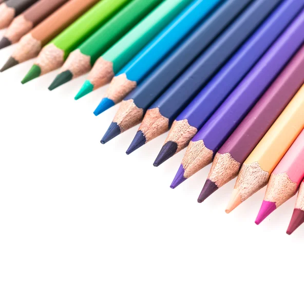 Kolor ołówek izolowany na białym tle — Zdjęcie stockowe