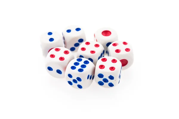 Dice isolated on white background — Stock Photo, Image