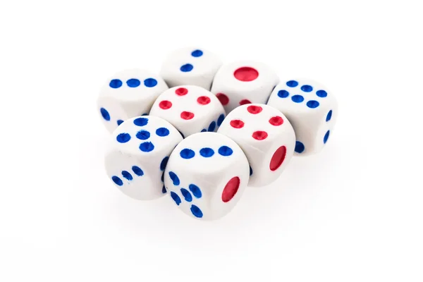 Dice isolated on white background — Stock Photo, Image